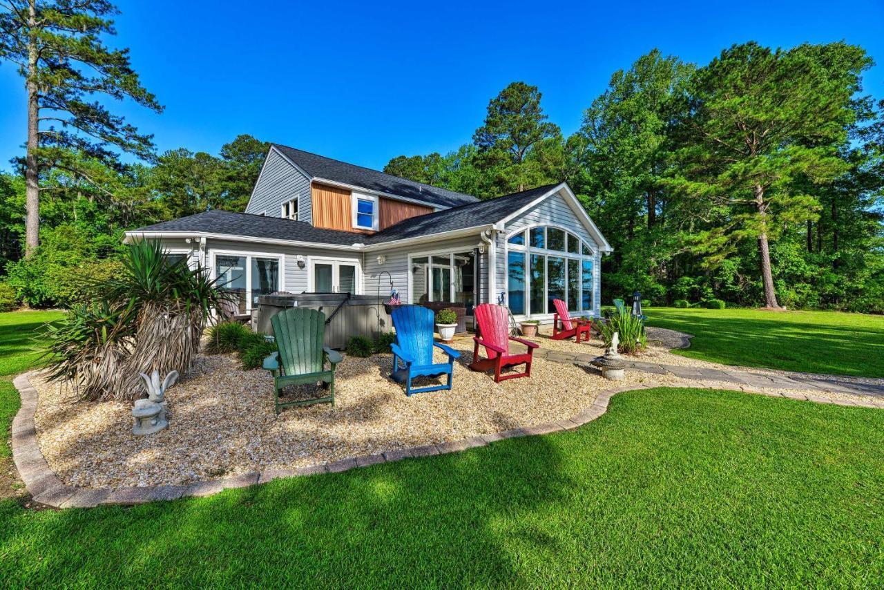 Bayfront Blounts Creek Home Private Beach And Dock! Whichard Beach Exterior foto